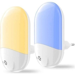 Lámpara LED Multicolor Automática con Sensor de Luz, Control Remoto, Enchufe EU/US/UK, Encendido/Apagado Automático del Anochecer al Amanecer - Product Image 1