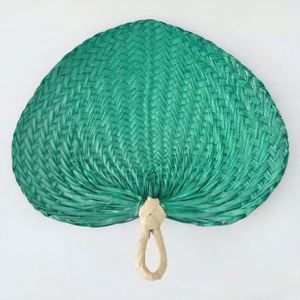 Abanicos de Mano Hechos a Mano de Bambú Natural, Ecológicos, de 33 cm, con Hoja de Palma y Papel, para Fiestas de Año Nuevo, Pintados, como Regalos - Product Image 4