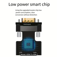 Adaptador HDMI a VGA 1080P, Conversor Unidireccional para Monitor/Proyector/Laptop/PC - Plug and Play
