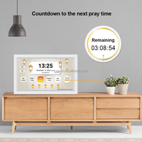 Jam Azan Digital 10 Inci Tablet Kalender Digital Muslim Jam Azan Pemutar Quran Wifi Jam Dinding Dekoratif Islami