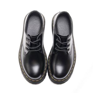 Botas de Plataforma para Mujer, Nuevas y a la Moda, con Punta Cuadrada, de Cuero Genuino, con Cordones, Transpirables, Ligeras, para Oficina, Carrera, Universidad - Product Image 2