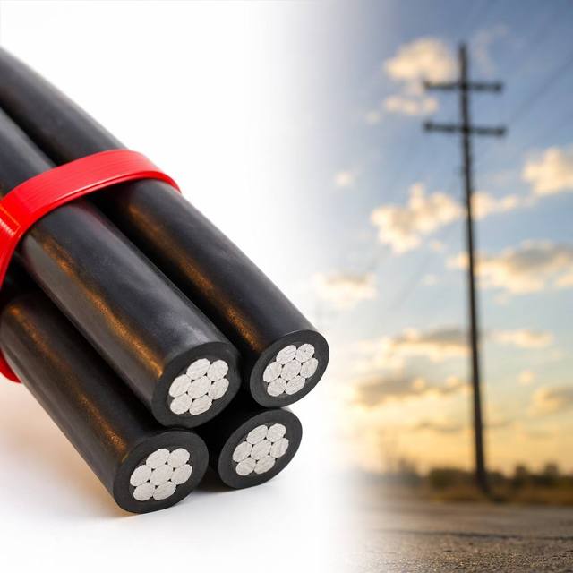 SZL 0.6/1kV Triplex ABC Aerial Bundled Cable Aluminum Conductor XLPE HDPE Insulation UV Resistant IP44 Overhead Service Drop