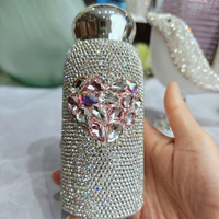 Mug Termal Stainless Steel 304 Berhias Berlian, Cangkir Terisolasi untuk Wanita dan Anak-anak, Tahan Panas 6-12 Jam