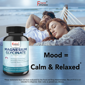 Fabricante de Suplementos de Glicinato de Magnesio de Marca Privada, Vitamina para Dormir y Calmar, 90 Cápsulas de Glicinato de Magnesio - Product Image 4