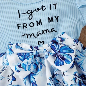 Pyjama pour bébé fille 100% coton Barboteuse <span class=keywords><strong>Oneside</strong></span> à manches courtes pour nouveau-né - Product Image 4