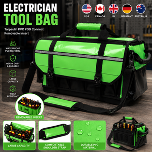 High Quality PVC Tarpaulin Electrician Organizer Large Capacity Removable Insert Tools Waterproof Big Open Mouth OEM <b>Bag</b> - Product Image 1