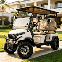 Voiturette de golf électrique haut de gamme 4 places avec batterie au lithium pour les hôtels et communautés de luxe des régions désertiques des Émirats arabes unis