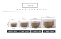 Juego de 4 Tazones de Fibra Vegetal Natural de Cáscara de Arroz, Aptos para Alimentos, Libres de BPA, para el Hogar, OEM, ODM