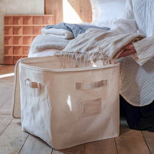 Wabi Sabi Fabric Storage Box Rectangle 100 Cotton Moisture Proof Clothing Organizer - Product Image 3