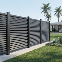 Panneaux de clôture à persiennes en alliage d'aluminium, durée de vie de 25 à 30 ans, revêtement poudré, durables pour jardin et extérieur