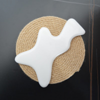 Outils de sculpture du visage, planche de raclage Gua Sha en jade blanc, anti-cellulite, amincissant, drainage lymphatique, masseur facial