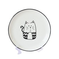 Pot en céramique chat mignon, étanche, compatible micro-ondes, design peint à la main, moderne et minimaliste, pour ranger bonbons et snacks