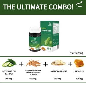 GANOHERB Suppléments à base de plantes certifiés Suplemento GMP en gros Capsule de melon amer - Product Image 2