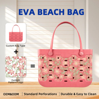 Sac fourre-tout utilitaire en EVA lavable et écologique, robuste, imperméable, panier d'épicerie réutilisable, sac de transport pour le camping et les pique-niques en plein air