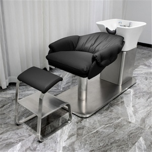 Hot Sale Beauty Wholesale Salon Furniture Shampoo <b>Bed</b> Washing Hair Chair Electrical Leg-rest Ceramic Backwash Neck Pillow - Product Image 5