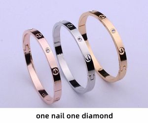 Bạc Thép Không Gỉ Bản Lề Với Kim Cương Pha Lê Hình Bầu Dục Bangle Vòng Đeo Tay Sinh Nhật Hiện Tại Cho Cô Gái - Product Image 2