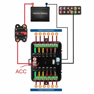 Xiangrui 12Gang 12V/24V 7 Màu Đèn Nền LED Hiển Thị Thông Minh Bảng Điều Khiển Vật Liệu ABS Ứng Dụng Điều Khiển Từ Xa Điều Khiển Chuyển Đổi OT083-2 - Product Image 3