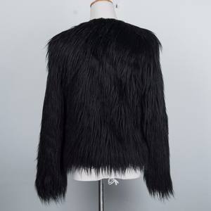 Fashion New Style Women Winter Faux Fur Jacket più spesso warmer elegante Furry Faux Plush Fur Coat <span class=keywords><strong>Cardigan</strong></span> - Product Image 2