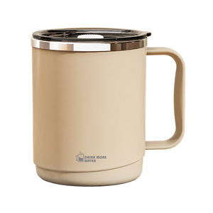 Taza de acero inoxidable con tapa, aislamiento térmico de 12/24 horas para café, té, oficina, dormitorio, estudiantes, regalo - Product Image 1