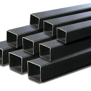 Tubo de aço preto de baixo carbono q195, fonte de china, aço preto de baixo carbono, revestimento galvanizado, tubo quadrado/tubo de aço tubular retangular
