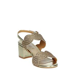 Sandalias de Tacón Cinzia Soft Donna, Color Dorado Metálico, Tacón Cuadrado, Zapatos de Moda para Mujer, Talla 36 - Product Image 4