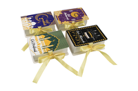 Boîtes à bonbons en forme de livre sur le thème de l'Eid Mubarak, boîtes à friandises pour la fête du Ramadan avec rubans dorés, boîte cadeau pour la fête du Ramadan musulman