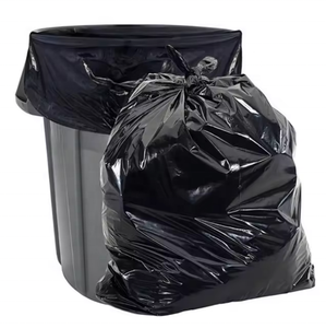 Disposable PE Ecofriendly 240L Big Black Trash Bags Yellow Garbage Bags for Household Use Flat <b>Pocket</b> - Product Image 6