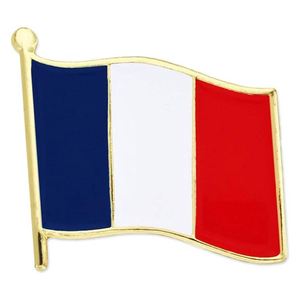 Broche en émail dur de drapeau de la France de Colombie de Maurice Tunisie de Namibie du Pakistan et de Chypre en gros personnalisé pour souvenir - Product Image 1