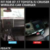 Chargeur magnétique sans fil pour allume-cigare Toyota FJ Cruiser, compatible avec les modèles 2013-2020 - Indicateur LED ignifuge