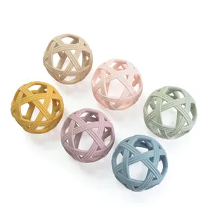 New Style Funny Baby Toy Teething Ball Silicone Teether Play Game Baby Teething Colorful Flexible Baby Teether Ball