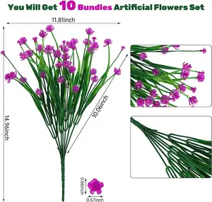 Artificial Camellia Spring Grass 7-Fork Project For Home Or Hotel For Halloween Decorations Flowers Plants Bundle