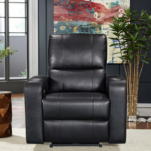 Sillón Reclinable Eléctrico de Cuero Negro CY para Cine en Casa, Sofá con Reposacabezas Eléctrico, Masaje de Lujo, Extensible, VIP, Sala de Cine - Product Image 2