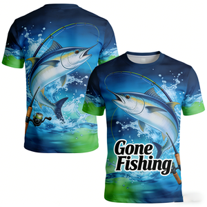 Maglietta <span class=keywords><strong>da</strong></span> Pesca Personalizzata per <span class=keywords><strong>Uomo</strong></span> con Sublimazione |   Asciugatura Rapida e Traspirante per Prestazioni Ottimali |   Produzione Diretta OEM ODM - Product Image 3