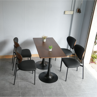 Table et chaises pour restaurant de restauration rapide, mobilier commercial durable pour snack-bar et cantine