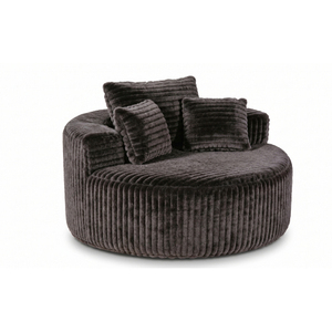 <span class=keywords><strong>Canapé</strong></span> modulaire rond, <span class=keywords><strong>canapé</strong></span> circulaire surdimensionné de 55 pouces, rembourré en velours côtelé, avec 3 coussins - Product Image 1