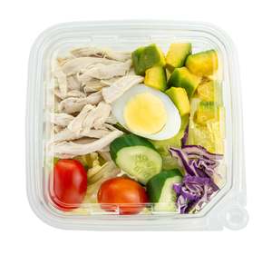 Reciclable SC6B1 Contenedores de dos piezas a prueba de manipulaciones 32 Oz/950CC PET Embalaje seguro de alimentos para Fideos y otros alimentos seguros - Product Image 5