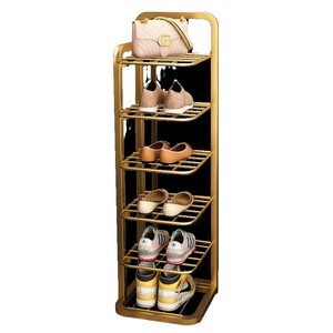 Multi Layer Wrought Iron <b>Shoe</b> <b>Rack</b> Dustproof Freestanding For Entryway Balcony Home Use Sneakers Boots <b>Storage</b> - Product Image 1