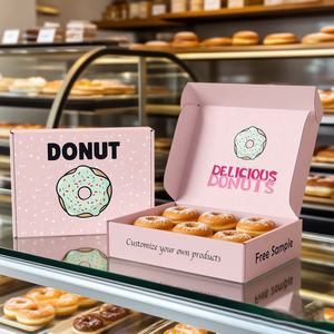 Cajas <span class=keywords><strong>de</strong></span> panadería <span class=keywords><strong>de</strong></span> lujo impresas personalizadas para donas, pasteles y pasteles | Embalaje <span class=keywords><strong>de</strong></span> regalo <span class=keywords><strong>de</strong></span> material reciclado ecológico - Product Image 2