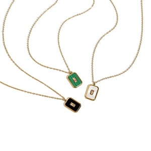 สร้อยคอจี้แบบโซ่สแตนเลสสตีลชุบทอง 18K สำหรับผู้หญิงในวันครบรอบ - Product Image 1