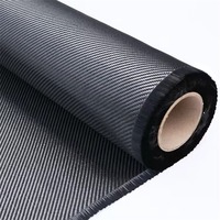 Haute résistance 3k 6k 12K T300 T600 200gsm 2x2 sergé tissage réglage léger tissu en Fiber de carbone rouleau de tissu en Fiber de carbone
