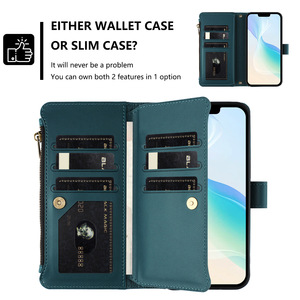 เคสกันกระแทก TPU+PU พร้อมช่องใส่การ์ด ช่องซิป สำหรับโทรศัพท์มือถือ S25 Ultra A54 รองรับการชาร์จไร้สาย และป้องกันเลนส์ - Product Image 6