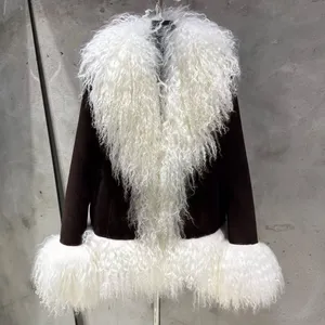 Veste en fourrure de Mongolie printemps 2025 Veste en fourrure de mouton véritable Manteaux Veste en cuir pour femmes - Product Image 1