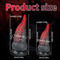 Dildo de Silicona Realista de 9 Pulgadas con Forma de Tentáculo de Monstruo Enorme