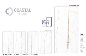 RASINA Noir Premium Grade 600x1200MM Carreaux en porcelaine polie Finition brillante Style design moderne 24X48 Carreaux Premium en brique réfractaire - Product Image 2