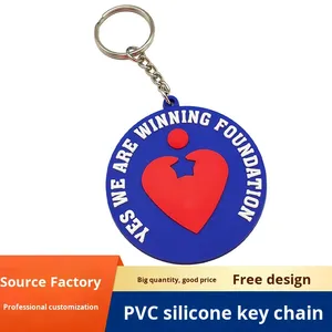 PVC Silicone Soft <b>Keychain</b> Custom <b>Anime</b> Cartoon Character Pendant Logo Advertising Business Gift Xiangjiu Brand Modern Simple - Product Image 2