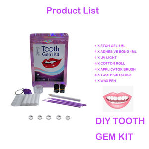 DIY自宅用歯の宝石セット材料接着剤光硬化接着剤青色ジェルコンポジット歯の宝石キット - Product Image 4