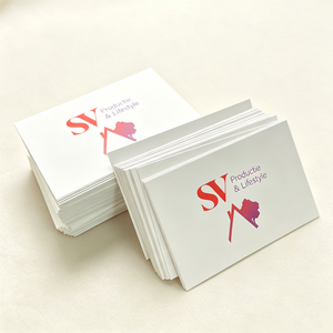 Cartes de remerciement personnalisées, format épais 400 g/m², finition mate blanche, design sur mesure pour l'emballage de la marque - Product Image 5
