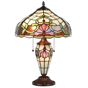 TFT-8030 Victorienne Double Allumé Vitrail Décor À La Maison D'éclairage tiffany lampes - Product Image 2
