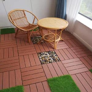 Planches de terrasse WPC contemporaines avec clips en acier inoxydable, étanches, faciles à installer, pour l'aménagement extérieur de jardins, antidérapantes et solides - Product Image 4
