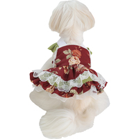 Jupe florale en polyester personnalisable pour chien, style Lolita, haut de gamme, élégante, confortable et respirante, pour petits chiens, vente en gros